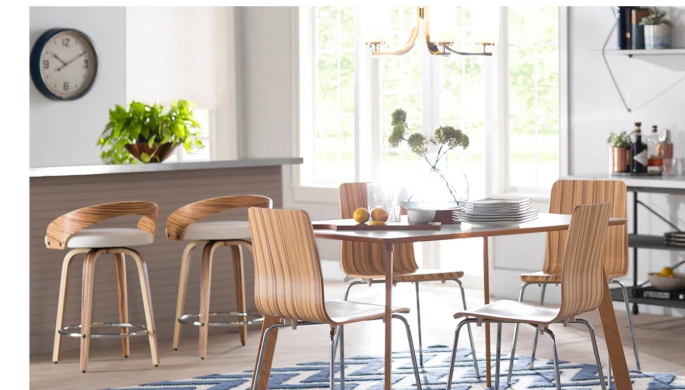 Latitude Run modern dining set in a bright room